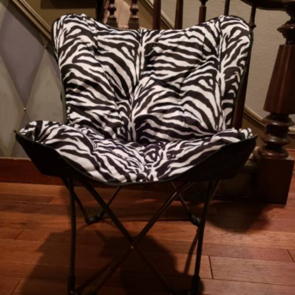 Zebra pre-teen butterfly chair